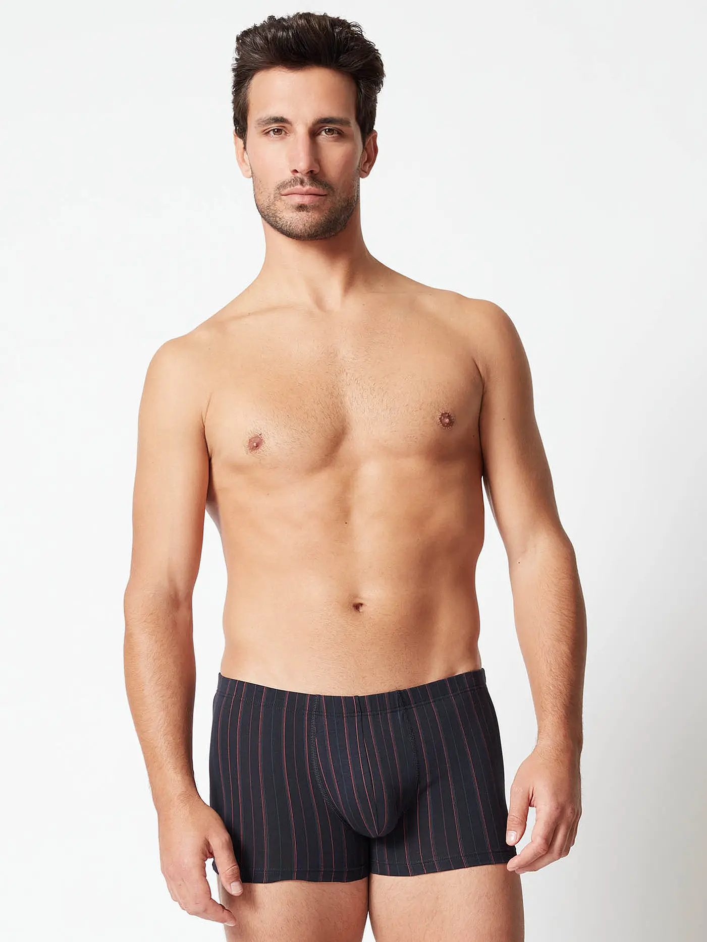 HUBER | Pants 2-er Pkg. dress blue stripe | grau